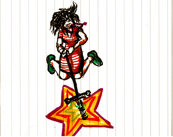 How Sharliza looks like on a pogo stick, thanks to Ben